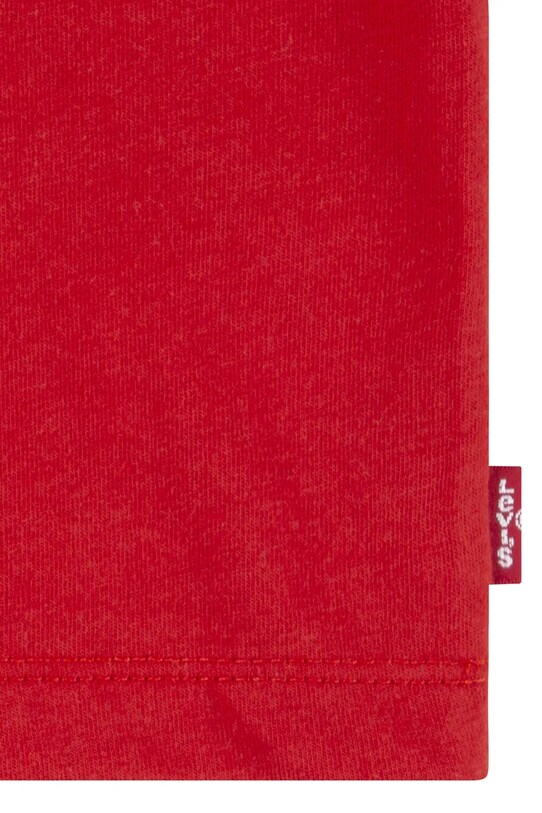Μωρό βαμβακερό μπλουζάκι Levi's LOGO CHAMBRAY APPLIQUE TEE κόκκινο 6EM317