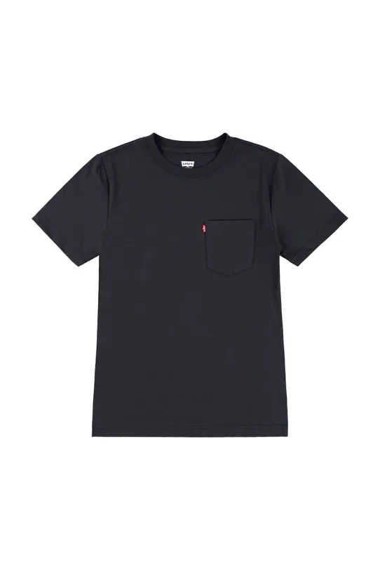 Levi's t-shirt bawełniany dziecięcy SUNSET POCKET TEE bawełna czarny 8EM359