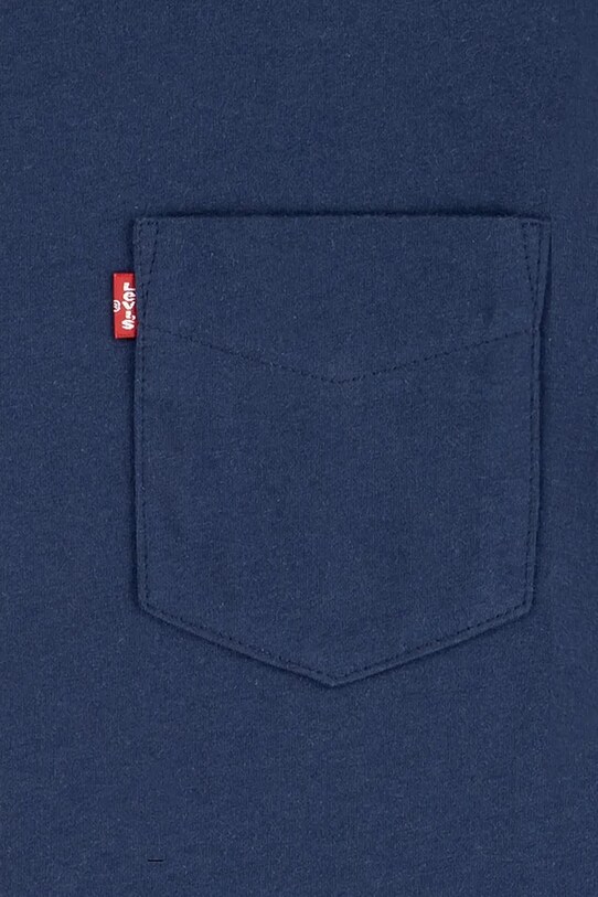 Хлопчик Дитяча бавовняна футболка Levi's SUNSET POCKET TEE 9EM359 темно-синій