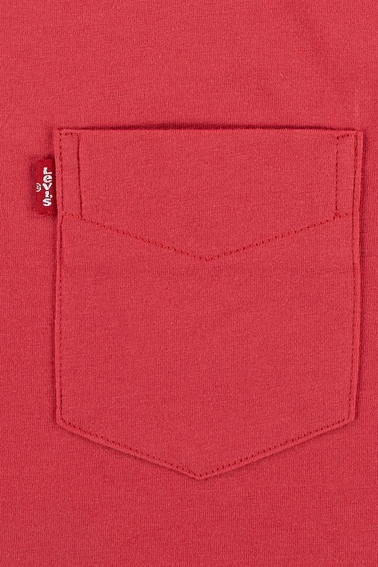 Chłopiec Levi's t-shirt bawełniany dziecięcy SUNSET POCKET TEE 9EM359 czerwony