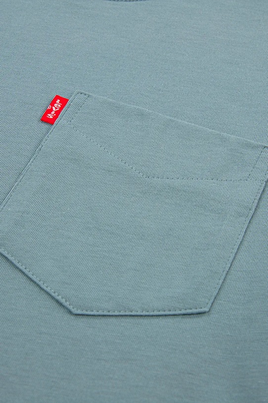 Chłopiec Levi's t-shirt bawełniany dziecięcy SUNSET POCKET TEE 9EM359 niebieski