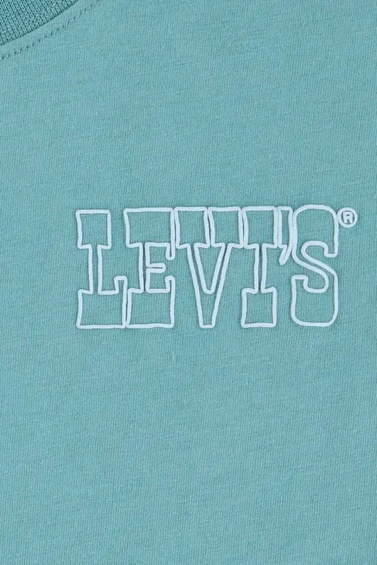 Levi's t-shirt dziecięcy SUN BURST TEE turkusowy 8EM655