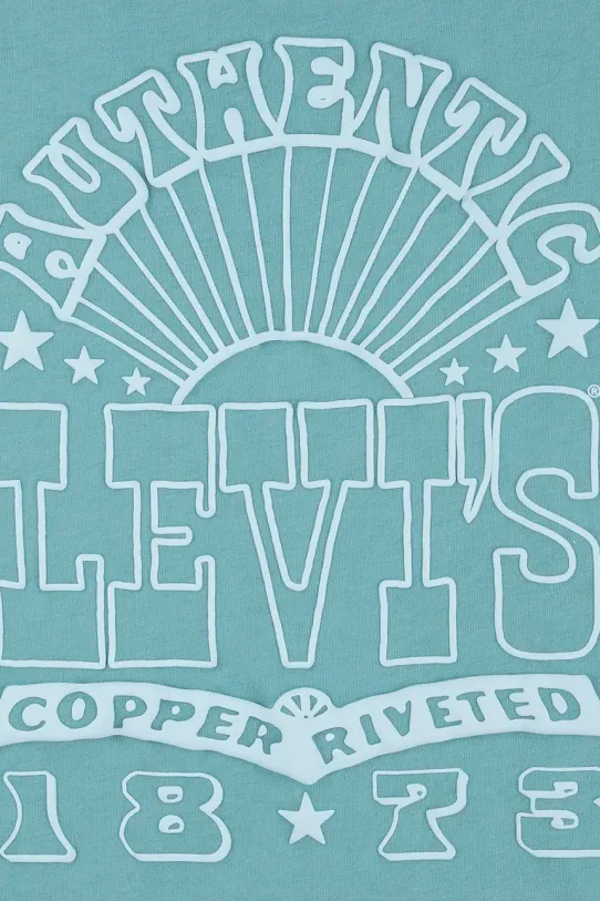 Παιδικό μπλουζάκι Levi's SUN BURST TEE τιρκουάζ 9EM655