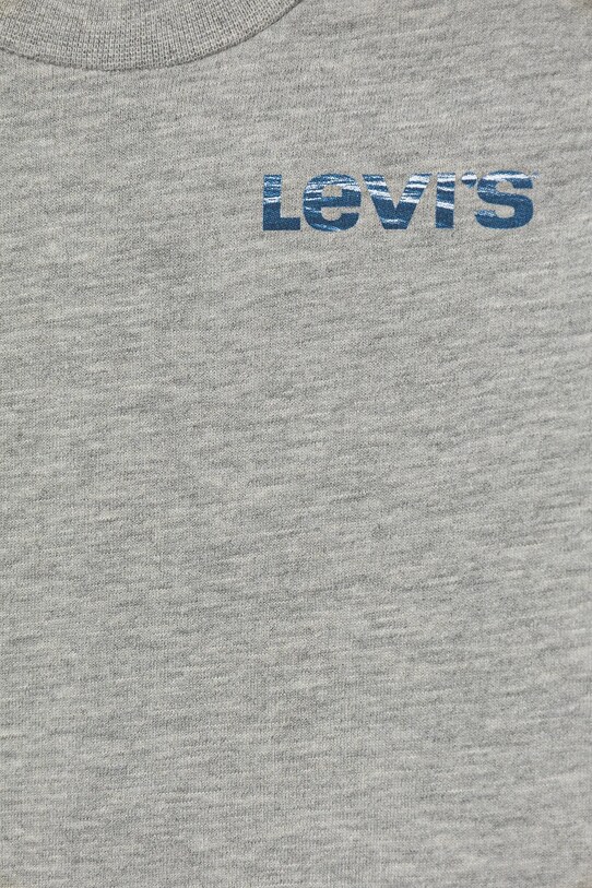 Αγορίστικα Παιδικό μπλουζάκι Levi's NEW WAVE SPORTSWEAR LOGO TEE 8EM659 γκρί