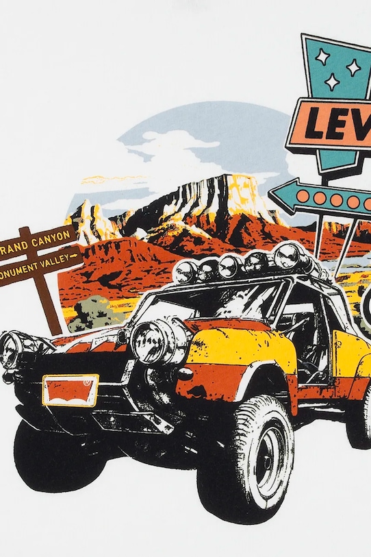 Αγορίστικα Παιδικό μπλουζάκι Levi's DAY TRIP TEE 9EM787 λευκό