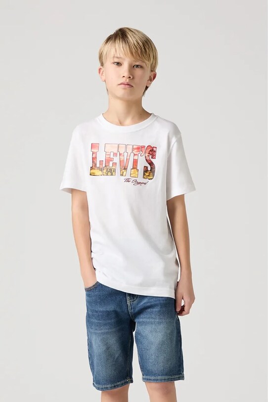 Levi's tricou copii OFF ROAD TEE print alb 9EM789