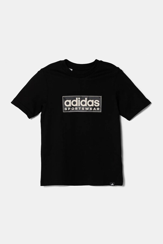 Детская хлопковая футболка adidas хлопок чёрный JX6870