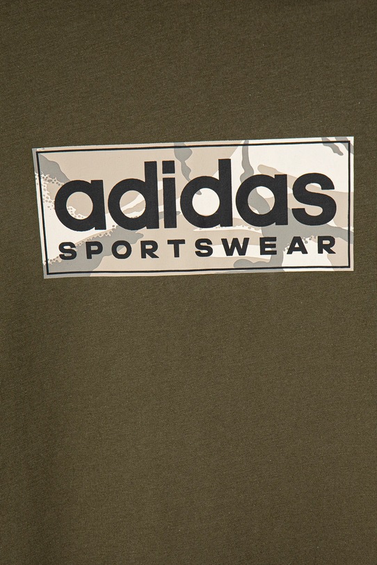 Dětské bavlněné tričko adidas zelená JX6872