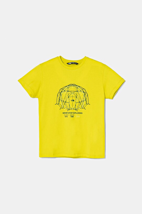 The North Face tricou de bumbac pentru copii GRAPHIC RELAXED S/S TEE print verde NF0A8AXGJE31