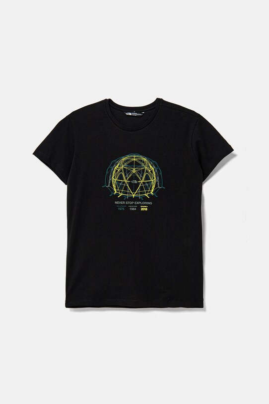 The North Face gyerek pamut póló GRAPHIC RELAXED S/S TEE pamut fekete NF0A8AXGJK31
