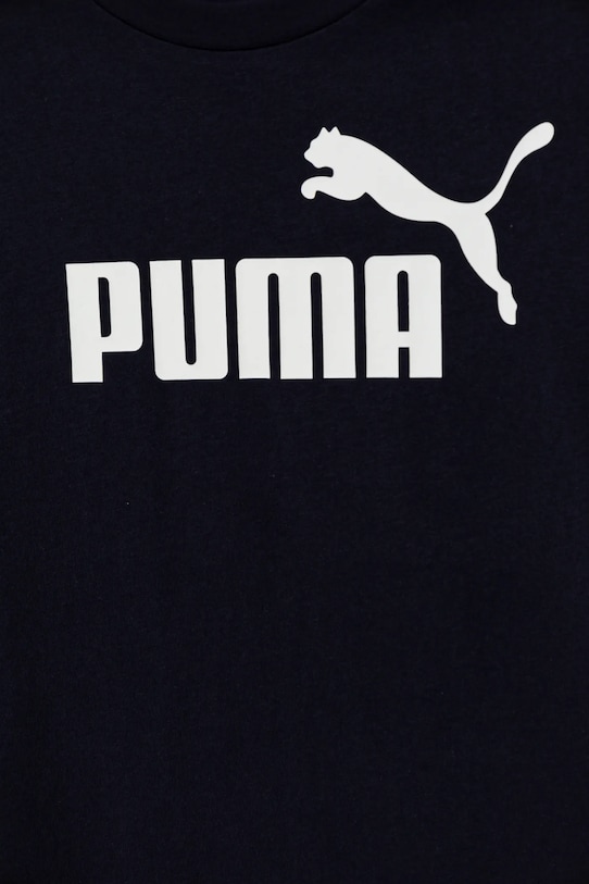 Puma t-shirt bawełniany dziecięcy ESS No. 1 Logo Tee granatowy 684906