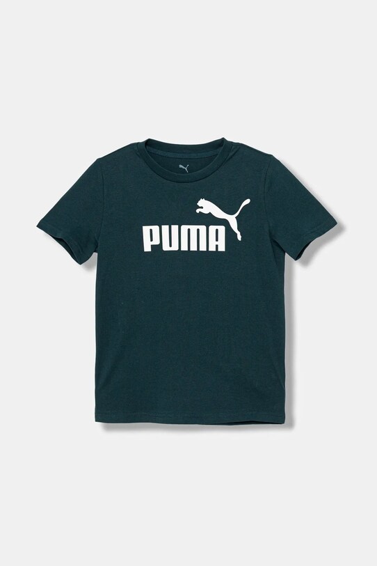 Dětské bavlněné tričko Puma ESS No. 1 Logo Tee kulatý zelená 684906