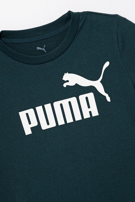 Chłopiec Puma t-shirt bawełniany dziecięcy ESS No. 1 Logo Tee 684906 zielony