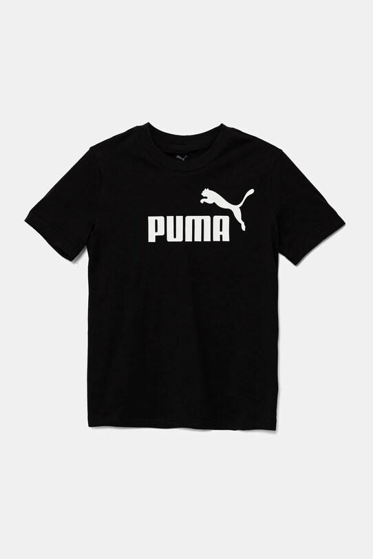 Otroška bombažna kratka majica Puma ESS No. 1 Logo Tee 684906 črna SS25