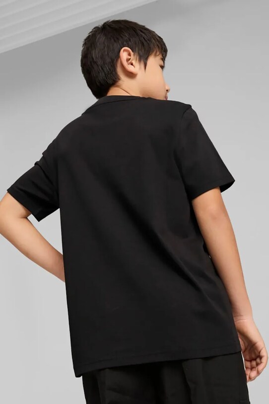 Otroška bombažna kratka majica Puma ESS No. 1 Logo Tee 684906 črna