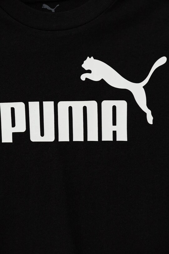 Otroška bombažna kratka majica Puma ESS No. 1 Logo Tee črna 684906