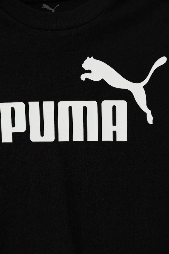 Παιδικό βαμβακερό μπλουζάκι Puma ESS No. 1 Logo Tee μαύρο 684906