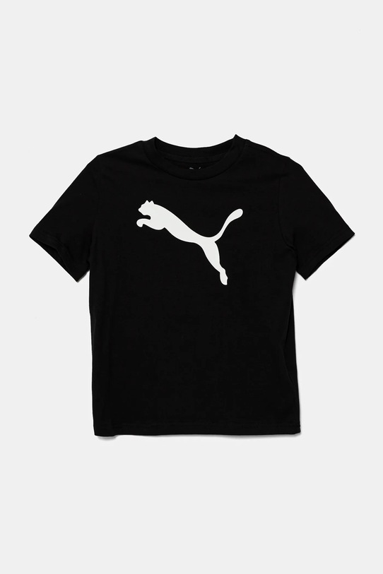 Puma tricou de bumbac pentru copii ESS Cat Logo Tee print negru 684907