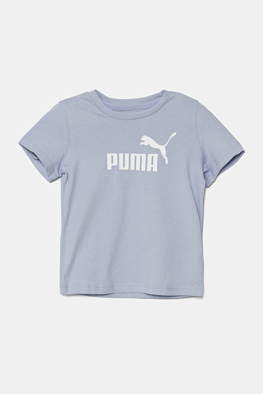 Puma t-shirt bawełniany dziecięcy ESS No. 1 Logo Tee nadruk niebieski 684930