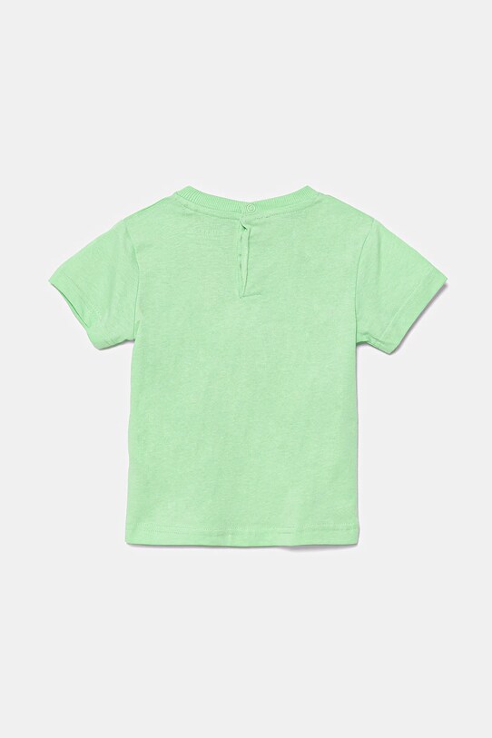 Guess t-shirt bawełniany niemowlęcy I5GI01.K8HM4.PPYA zielony SS25