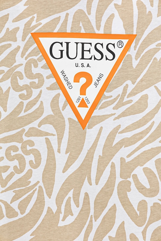 Αγορίστικα Παιδικό βαμβακερό μπλουζάκι Guess L5GI03.K8HM4.PPYA μπεζ
