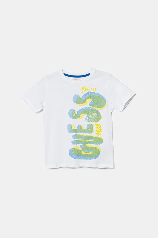 Дитяча бавовняна футболка Guess бавовна білий L5GI12.K8HM4.PPYA