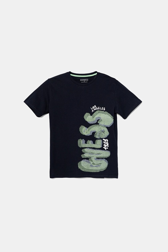 Дитяча бавовняна футболка Guess бавовна темно-синій L5GI12.K8HM4.PPYA