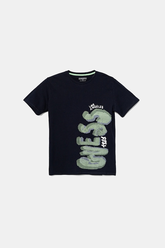 Детская хлопковая футболка Guess хлопок тёмно-синий L5GI12.K8HM4.PPYA