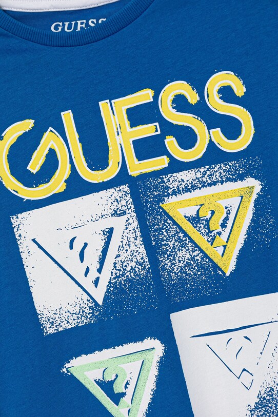 Момче Детска памучна тениска Guess L5GI13.K8HM4.PPYA син