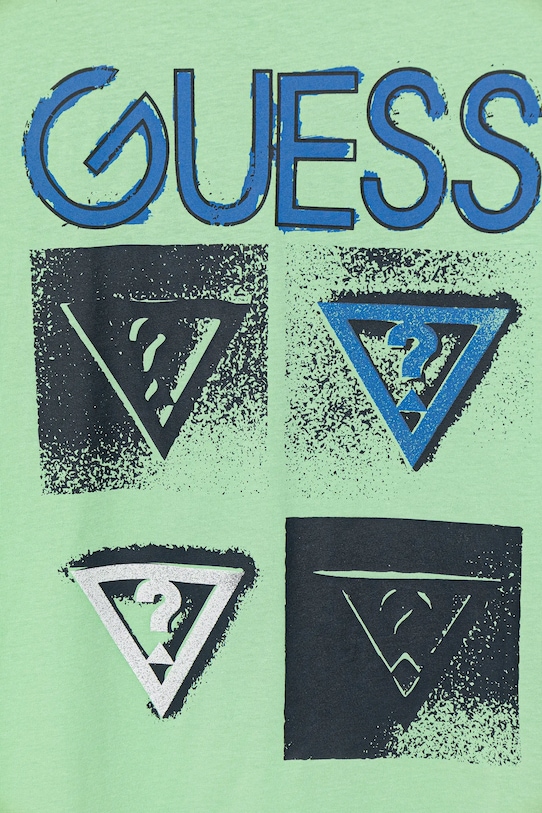 Dječaci Dječja pamučna majica kratkih rukava Guess L5GI13.K8HM4.PPYA zelena