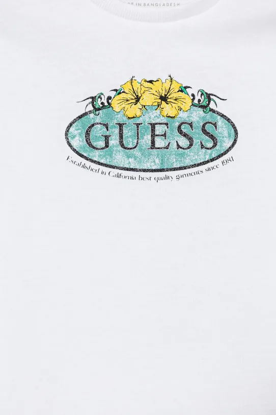 BIMBO Guess t-shirt in cotone per bambini L5GI19.K8HM4.PPYA bianco