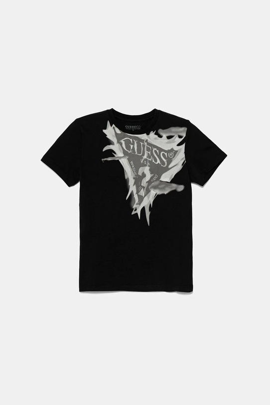 Guess t-shirt bawełniany dziecięcy nadruk czarny L5GI20.K8HM4.PPYA