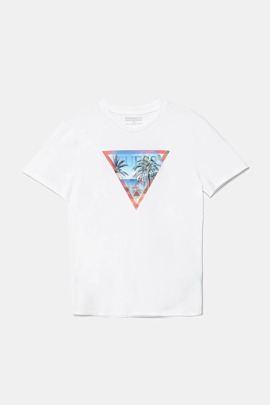Детская хлопковая футболка Guess хлопок белый L5GI26.K8HM4.PPYA