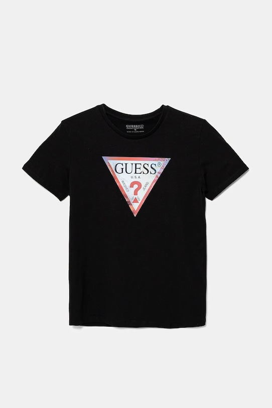 Детская хлопковая футболка Guess хлопок чёрный L5GI26.K8HM4.PPYA