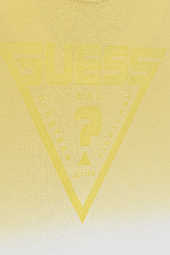 Αγορίστικα Παιδικό βαμβακερό μπλουζάκι Guess L5GI27.I3Z14.PPYA κίτρινο