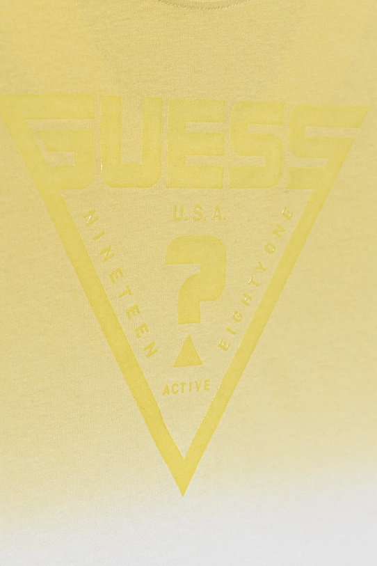 Αγορίστικα Παιδικό βαμβακερό μπλουζάκι Guess L5GI27.I3Z14.PPYA κίτρινο
