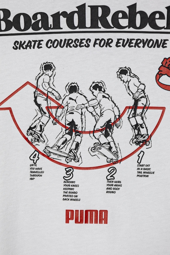 Băieți Puma tricou de bumbac pentru copii MID90S Graphic Tee I 685144 alb