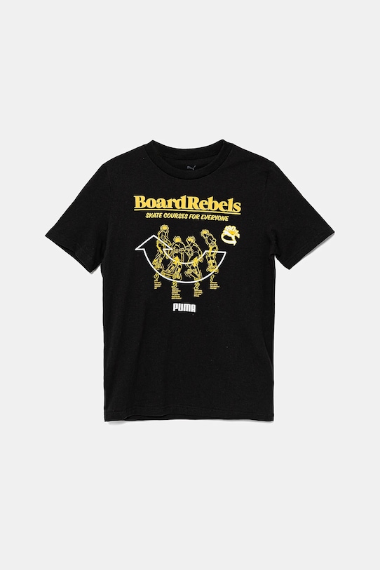 Puma tricou de bumbac pentru copii MID90S Graphic Tee I print negru 685144