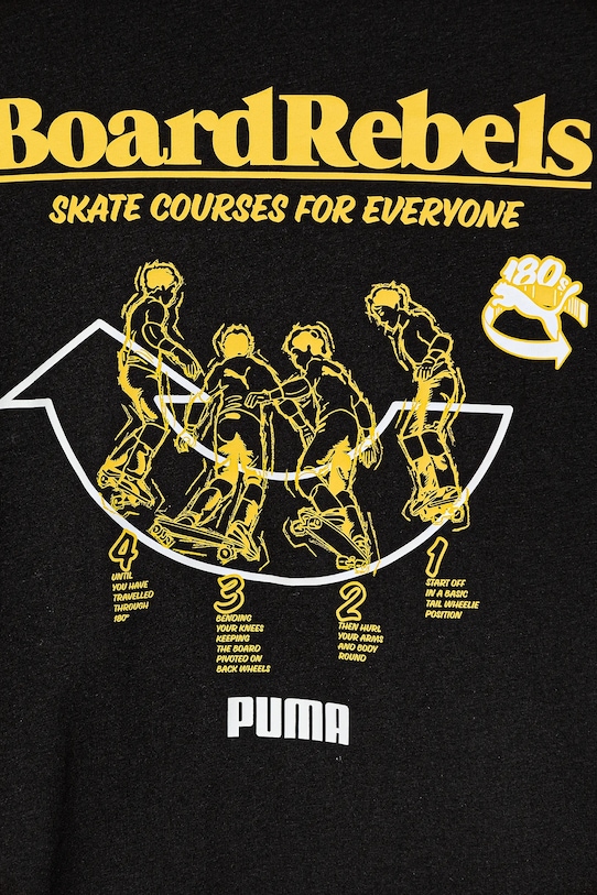 Băieți Puma tricou de bumbac pentru copii MID90S Graphic Tee I 685144 negru