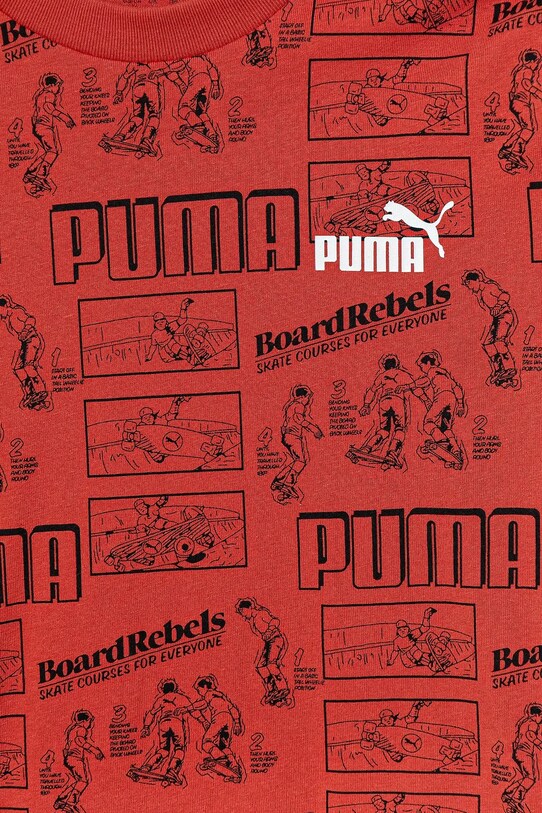 Băieți Puma tricou de bumbac pentru copii MID90S AOP Tee 685146.B rosu