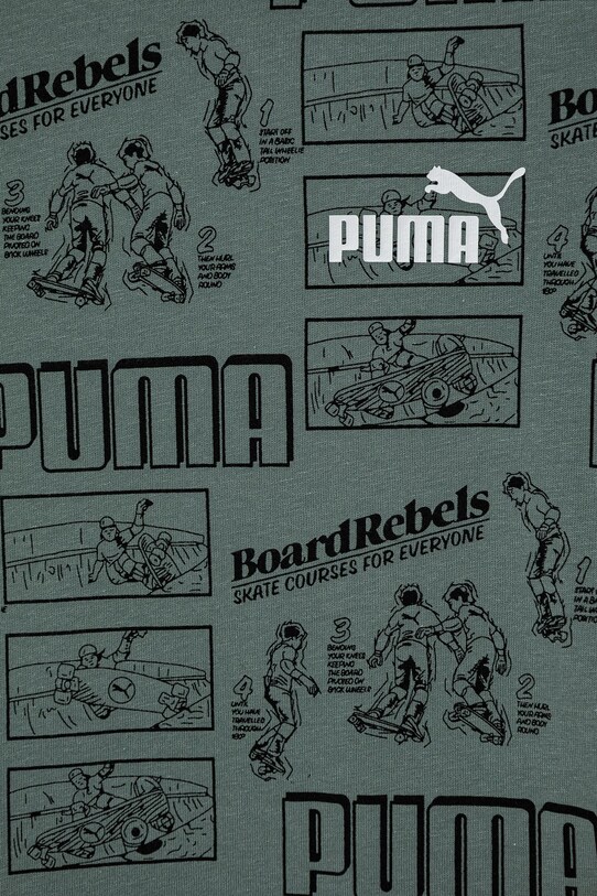 Chlapec Detské bavlnené tričko Puma MID90S AOP Tee 685146.B zelená