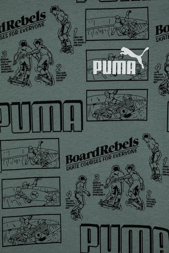 Băieți Puma tricou de bumbac pentru copii MID90S AOP Tee 685146.B verde