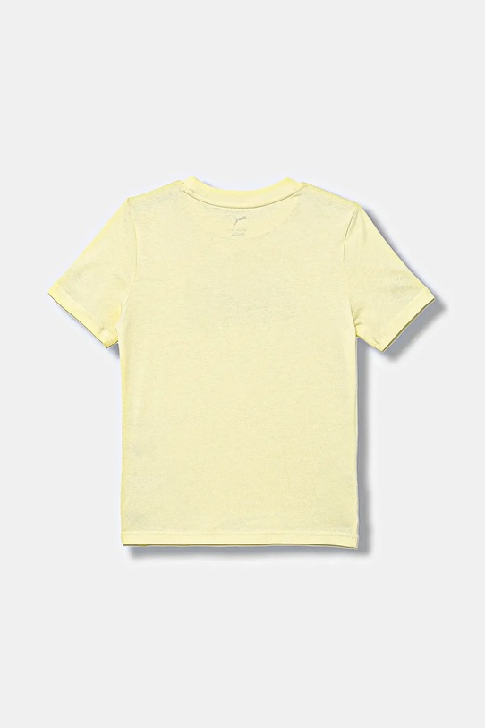 Puma t-shirt bawełniany dziecięcy ESS 2 COLOR No.1 Logo Tee 685778 żółty AW25