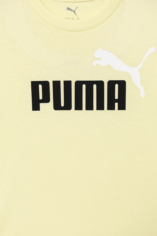 Chłopiec Puma t-shirt bawełniany dziecięcy ESS 2 COLOR No.1 Logo Tee 685778 żółty