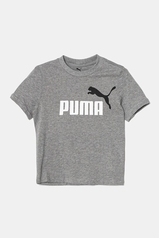 Детская хлопковая футболка Puma ESS 2 COLOR No.1 Logo Tee 685778 серый SS25