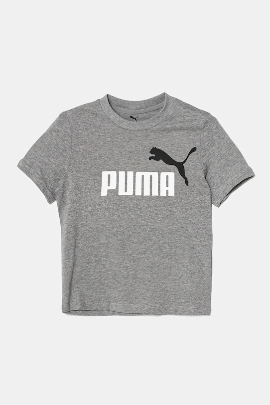 Детская хлопковая футболка Puma ESS 2 COLOR No.1 Logo Tee 685778 серый AW25