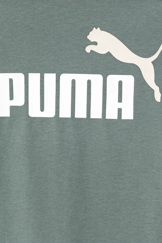 Хлопчик Дитяча бавовняна футболка Puma ESS 2 COLOR No.1 Logo Tee 685778 зелений
