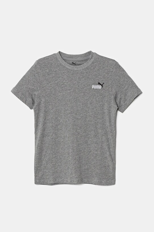 Дитяча бавовняна футболка Puma ESS 2 COLOR Small No. 1 Logo Tee аплікація сірий 685779