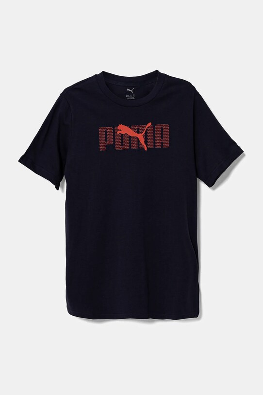 Хлопковая футболка Puma ESS LOGO LAB Tee хлопок тёмно-синий 685791