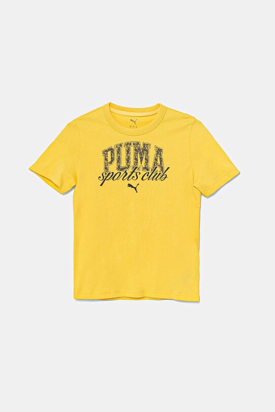 Dětské bavlněné tričko Puma CLASS Graphic Tee kulatý žlutá 685814